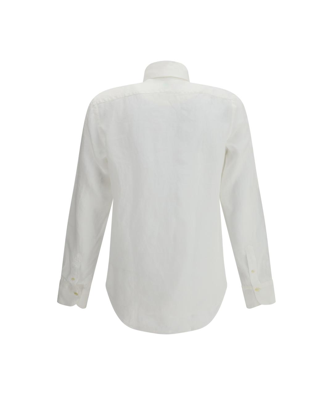 FINAMORE Белая льняная классическая рубашка, фото 2