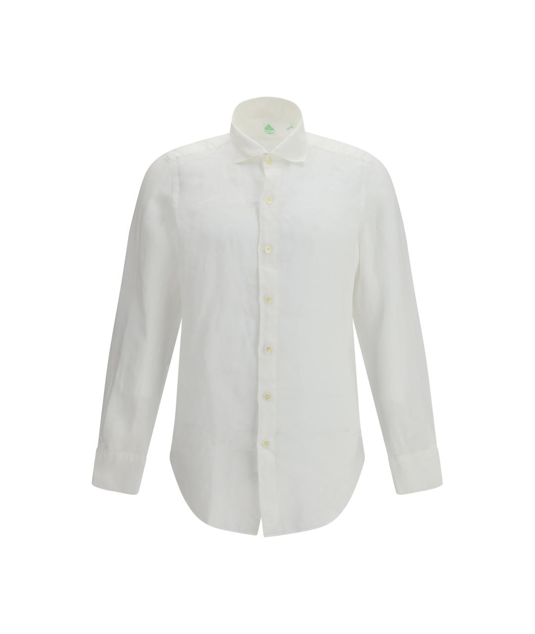 FINAMORE Белая льняная классическая рубашка, фото 1