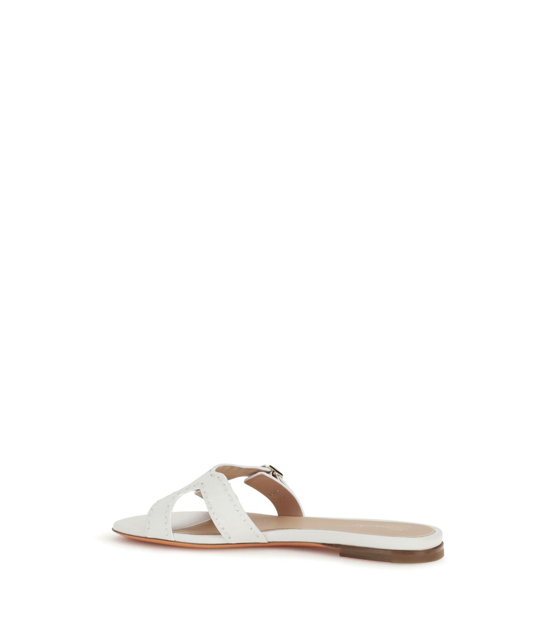 SANTONI Белые кожаные сандалии, фото 3