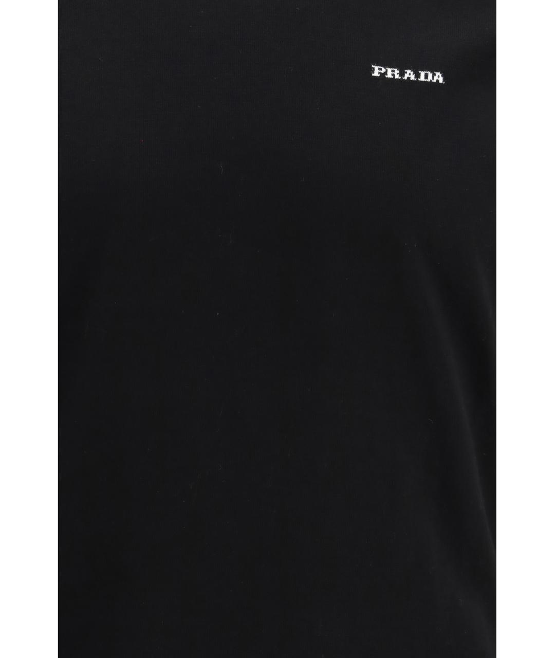PRADA Черный хлопковый джемпер / свитер, фото 3