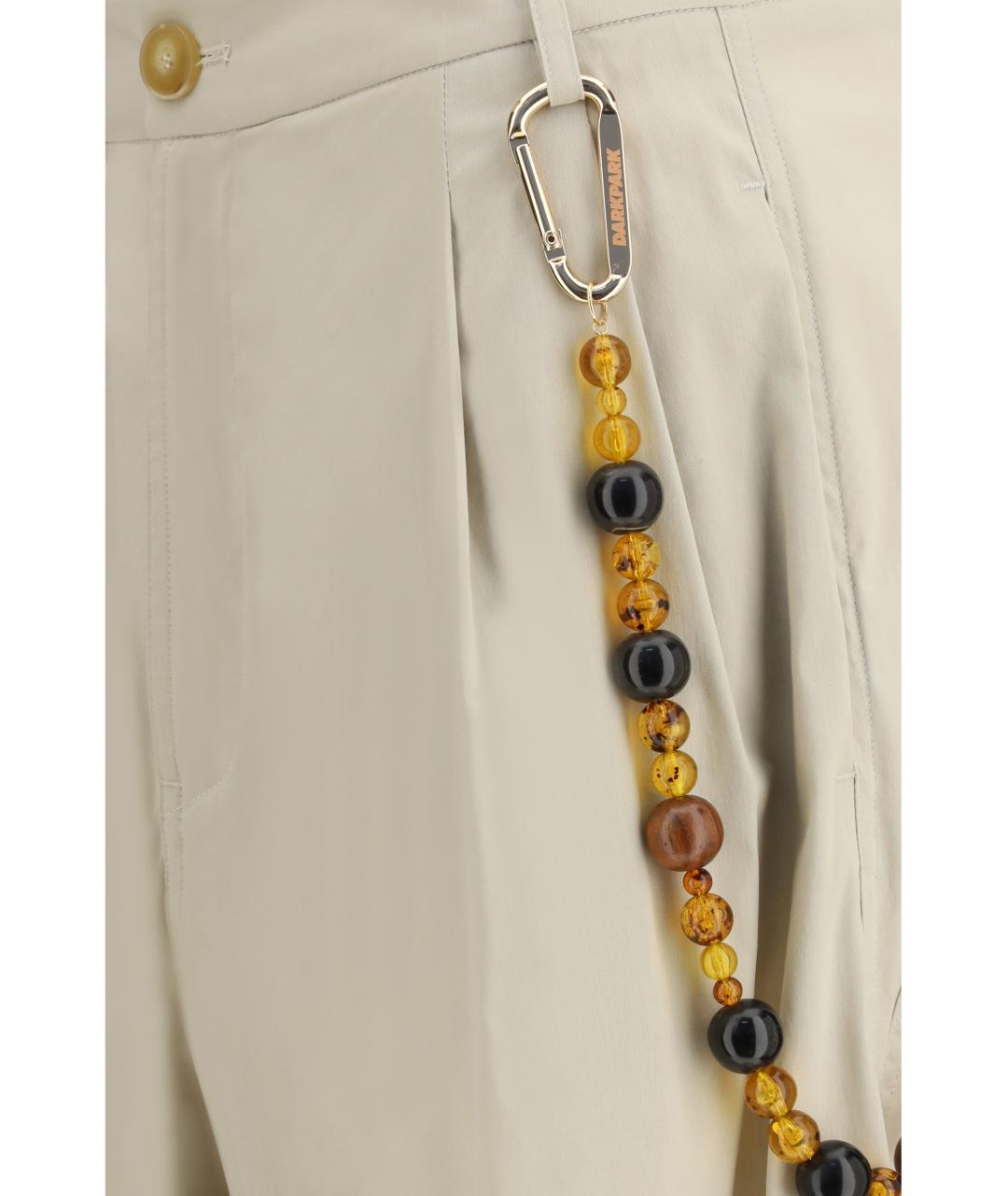 DARKPARK Бежевые хлопковые прямые брюки, фото 3