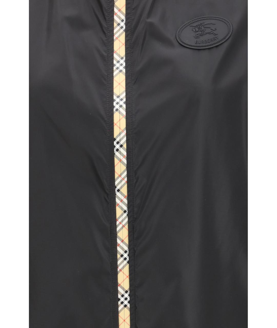 BURBERRY Черная полиамидовая куртка, фото 3