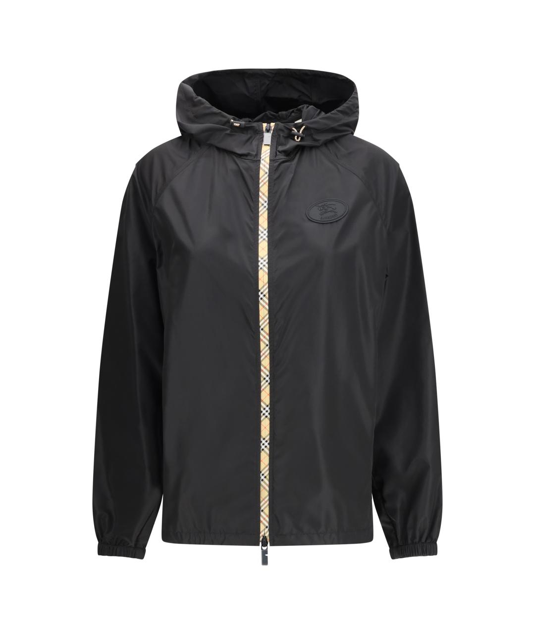 BURBERRY Черная полиамидовая куртка, фото 1