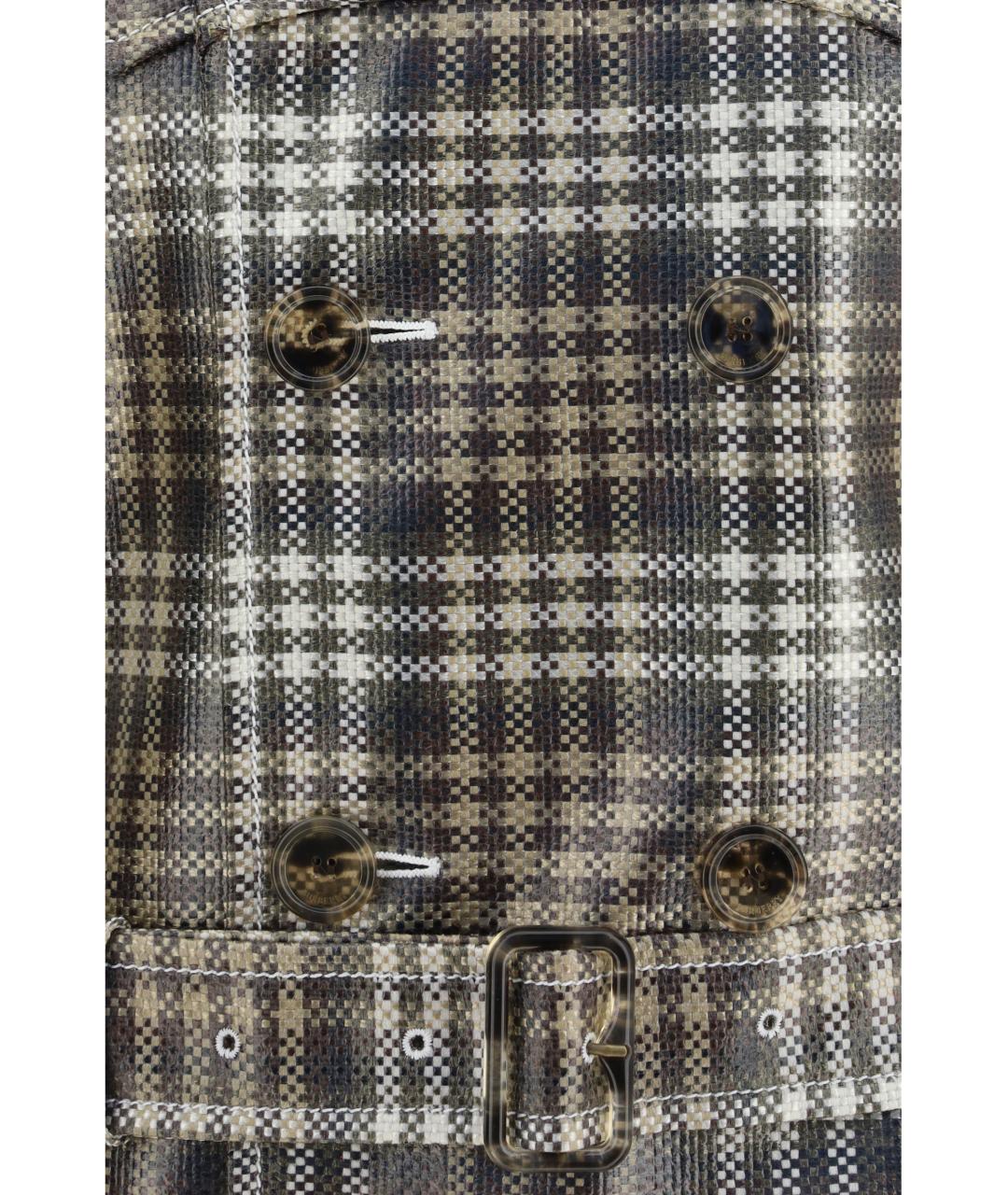 BURBERRY Серый полиэстеровый тренч / плащ, фото 3