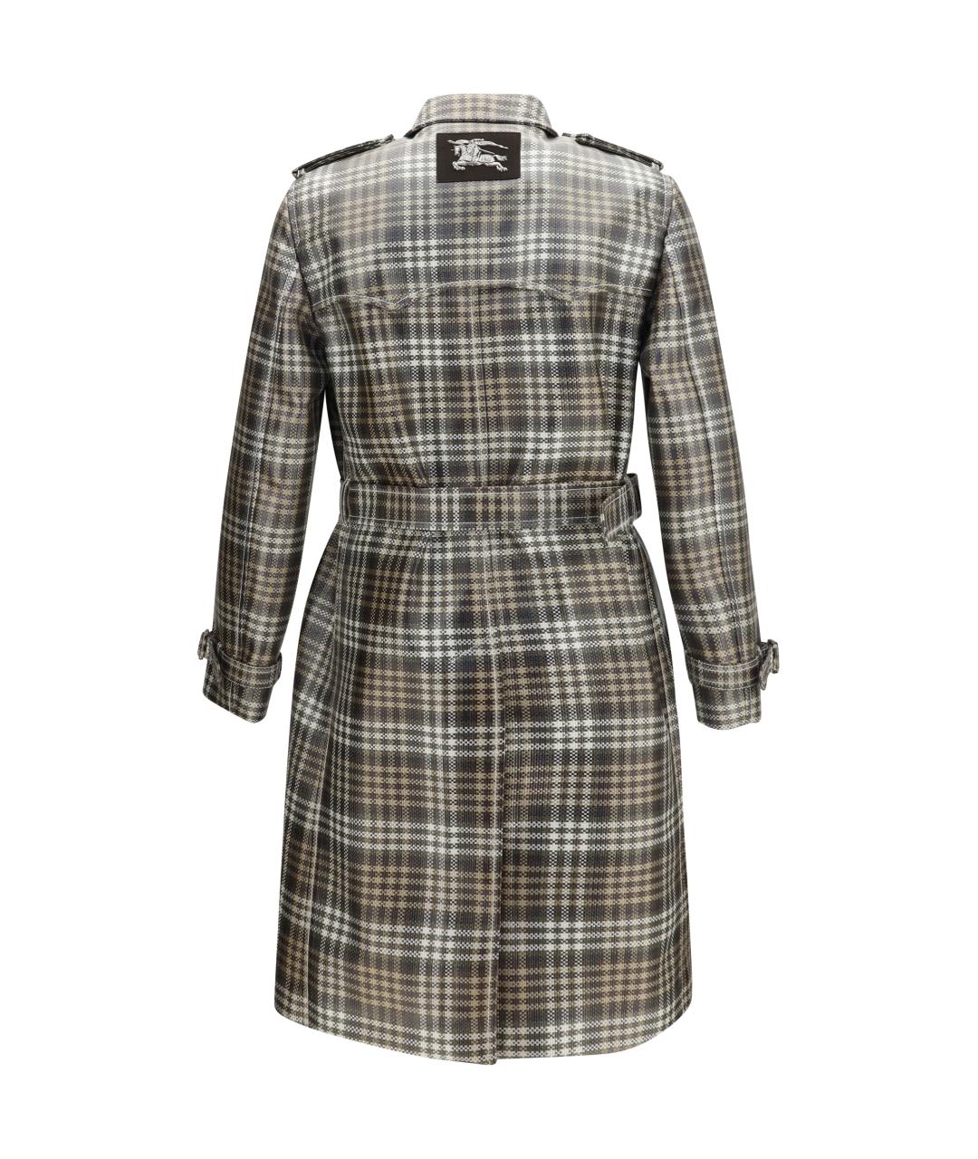 BURBERRY Серый полиэстеровый тренч / плащ, фото 2