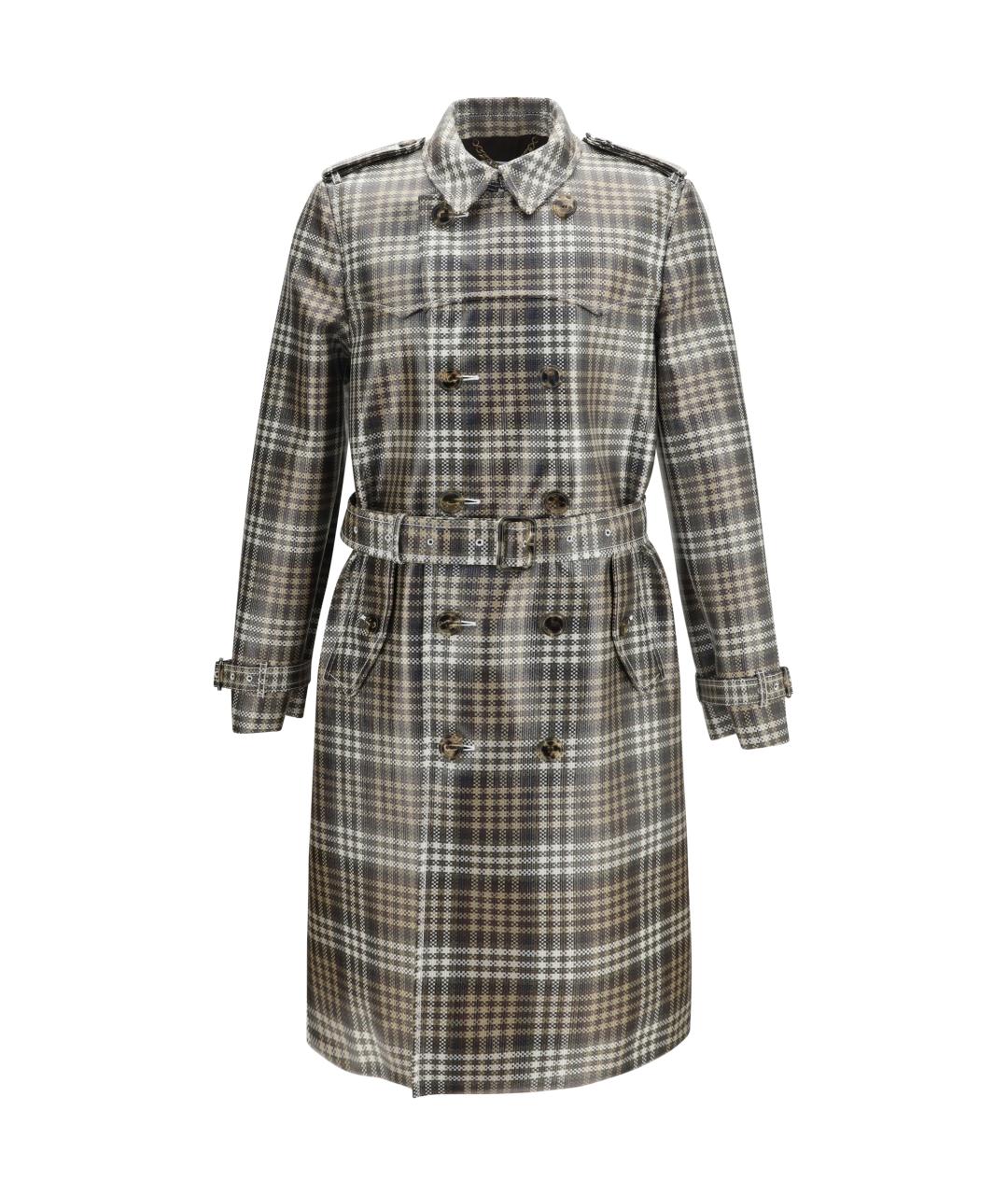 BURBERRY Серый полиэстеровый тренч / плащ, фото 1