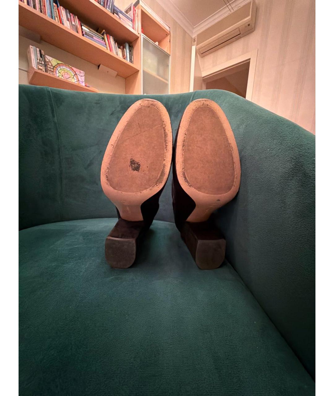 GIANVITO ROSSI Черные замшевые ботильоны, фото 6