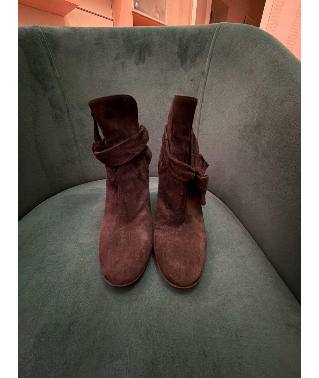 GIANVITO ROSSI Черные замшевые ботильоны, фото 2