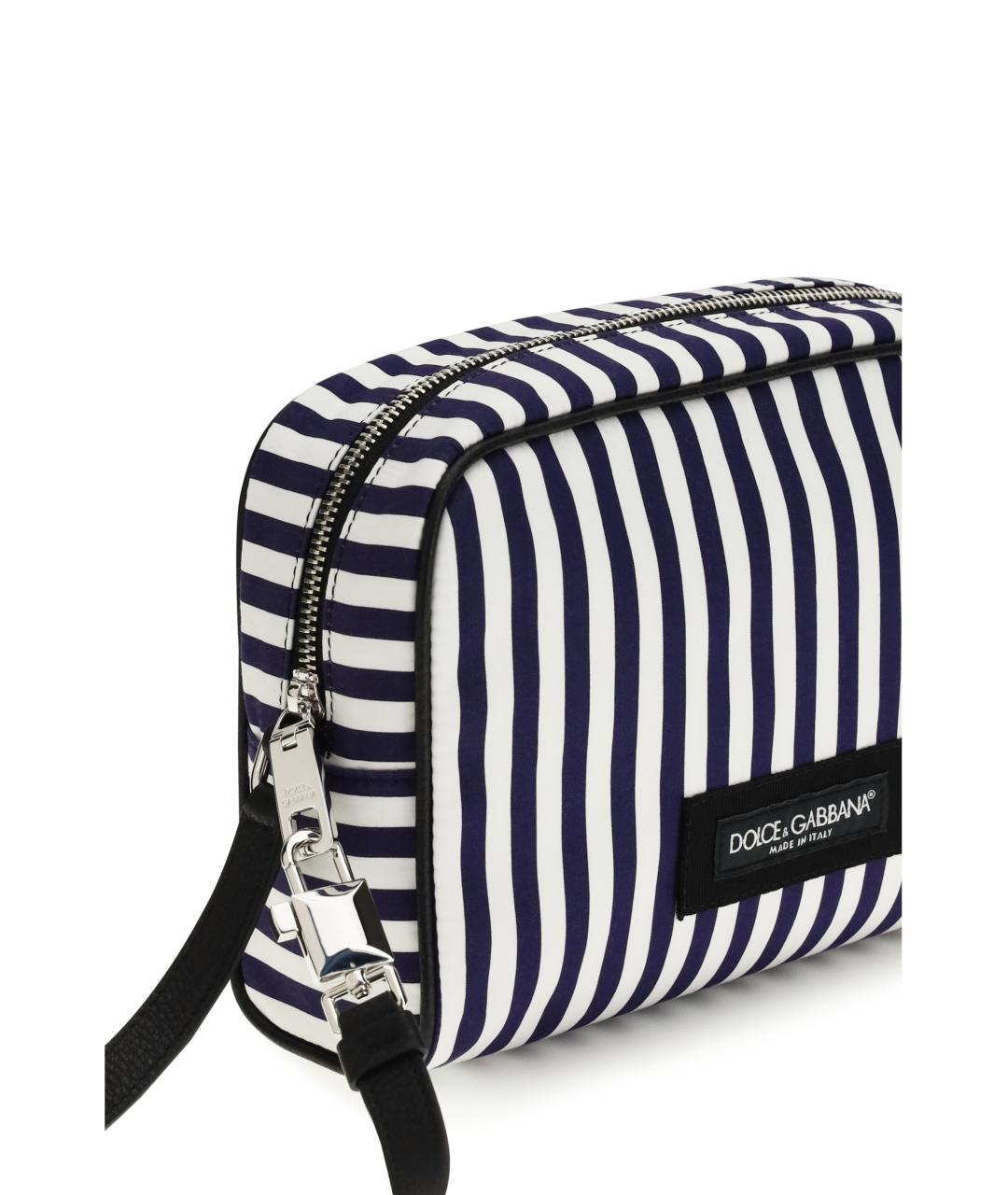 DOLCE&GABBANA Синяя хлопковая барсетка, фото 4