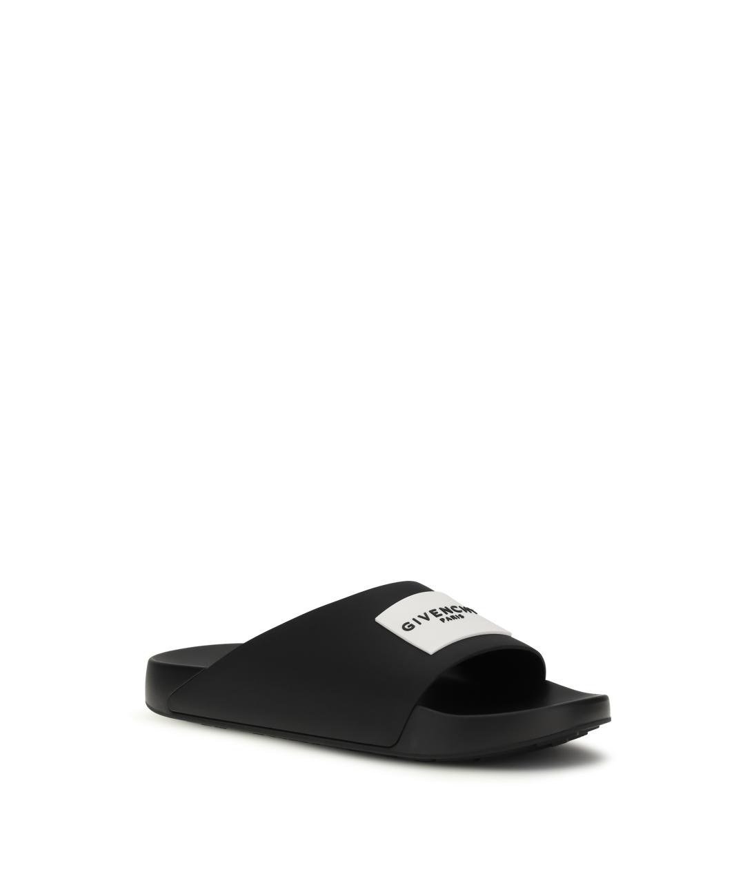 GIVENCHY Черные резиновые шлепанцы, фото 2