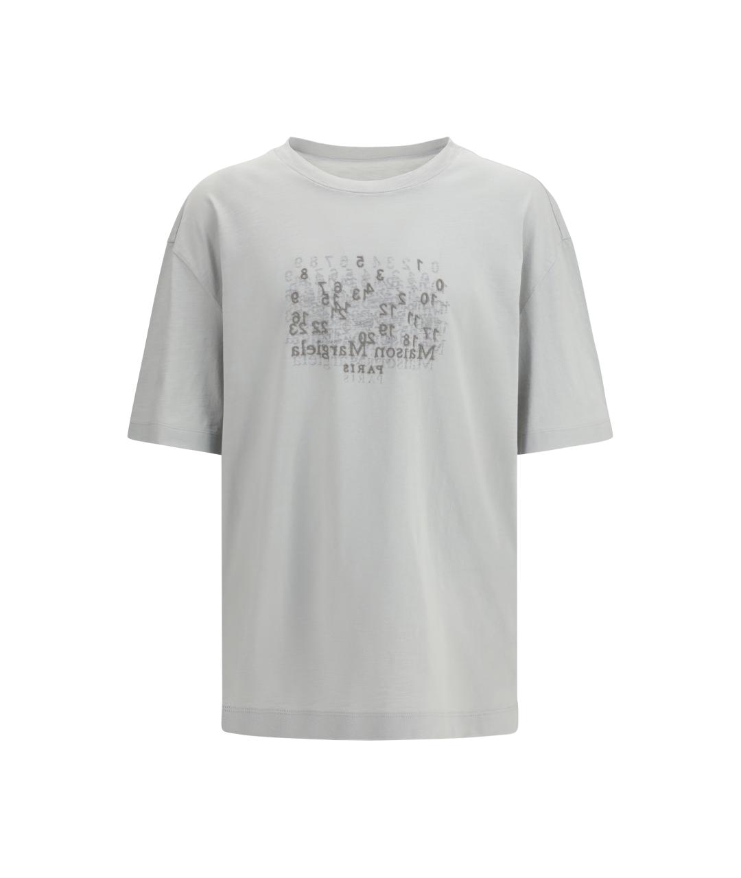 MAISON MARGIELA Серая хлопковая футболка, фото 1