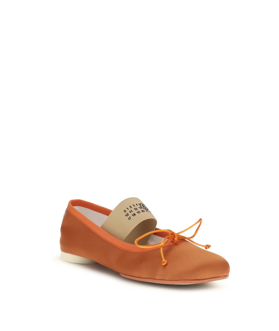 MM6 MAISON MARGIELA Оранжевое текстильные балетки, фото 1