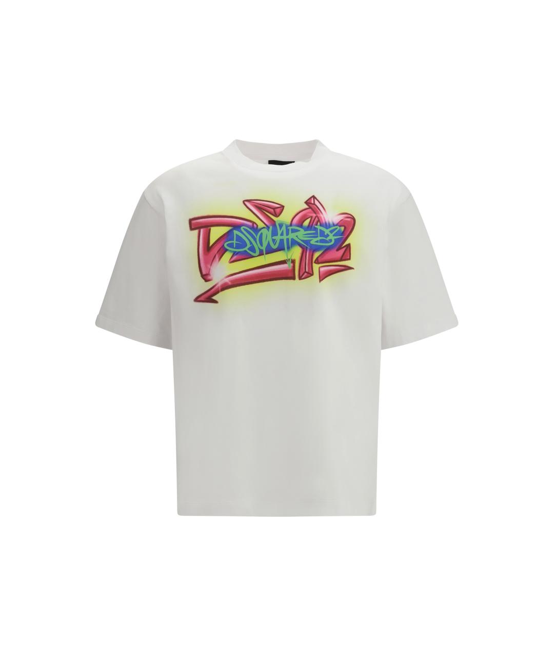 DSQUARED2 Белая хлопковая футболка, фото 4