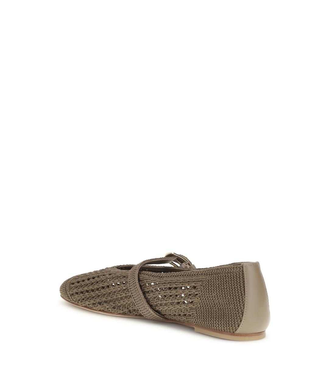 STUART WEITZMAN Бежевые текстильные балетки, фото 3