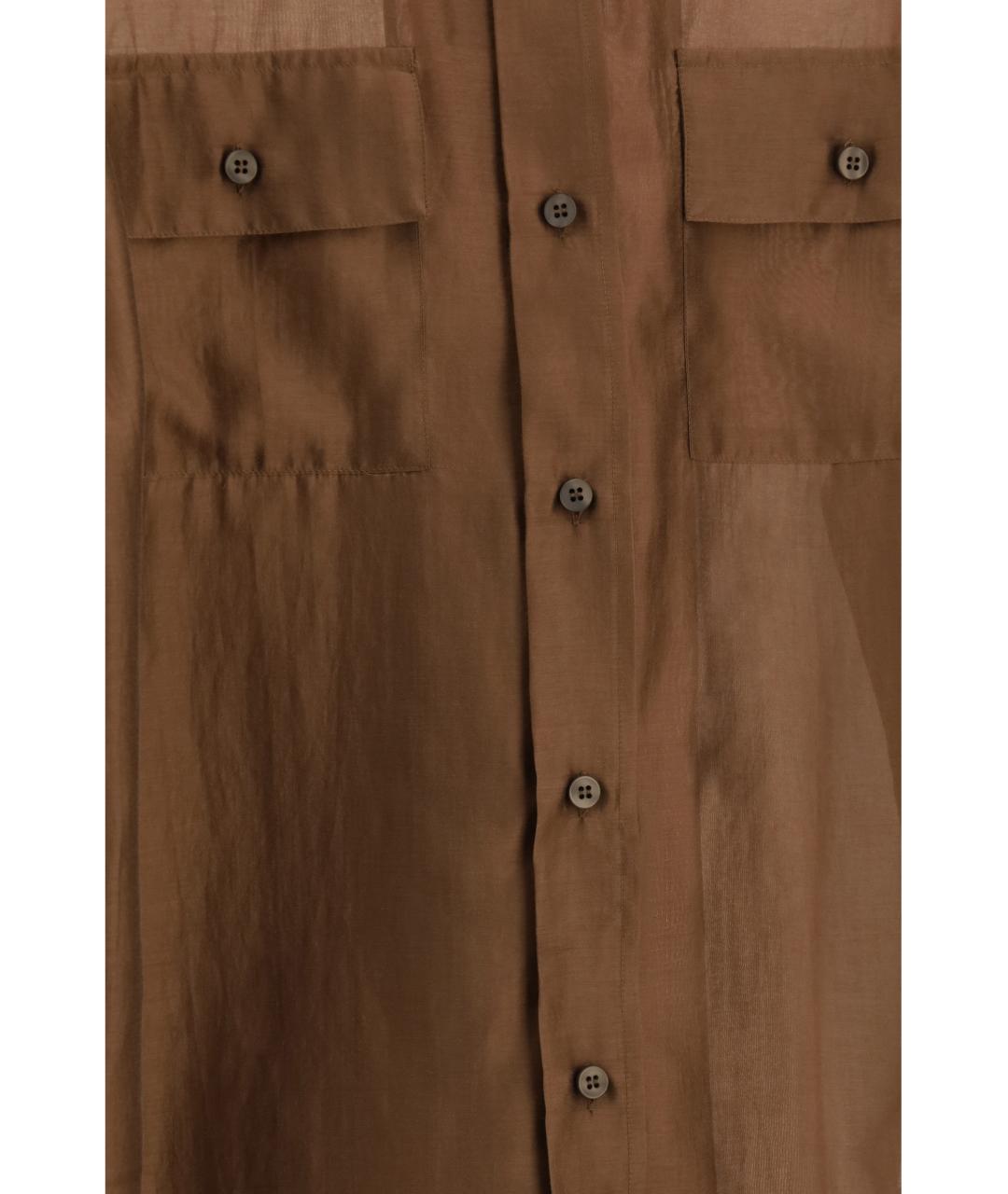 THELATEST Коричневая полиэстеровая рубашка, фото 3