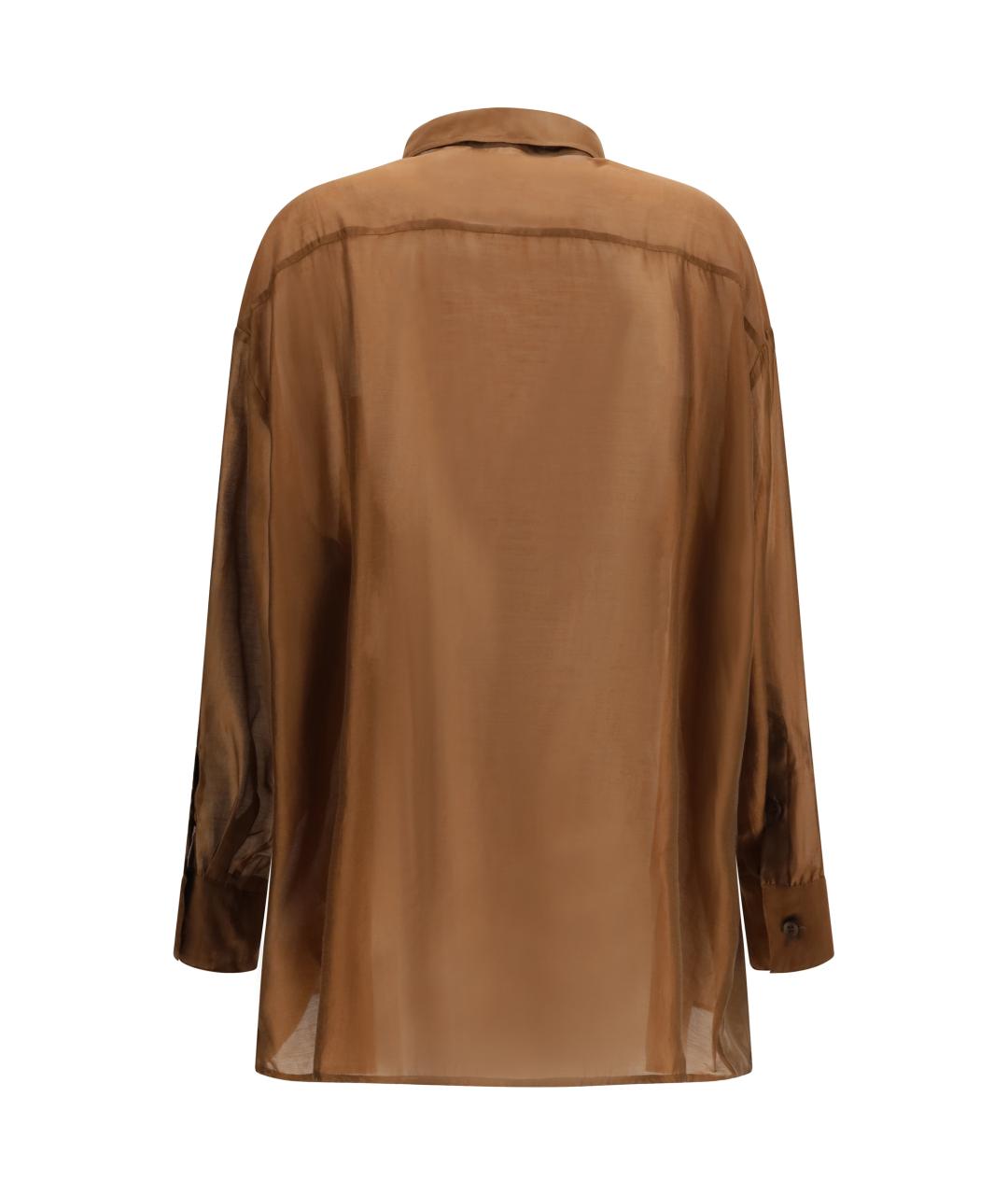 THELATEST Коричневая полиэстеровая рубашка, фото 2