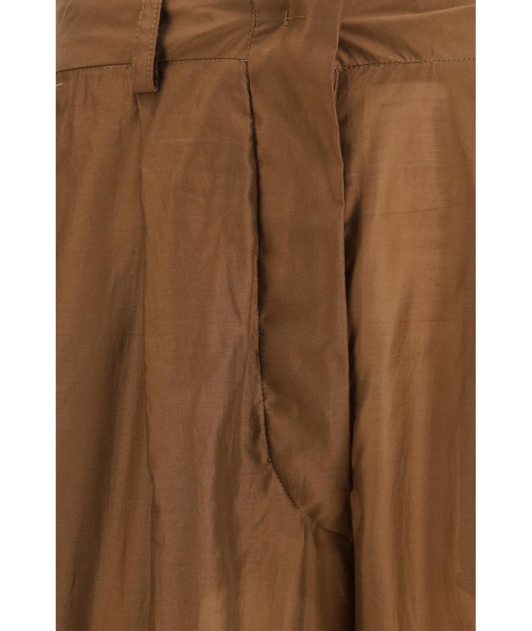 THELATEST Коричневые хлопковые прямые брюки, фото 3