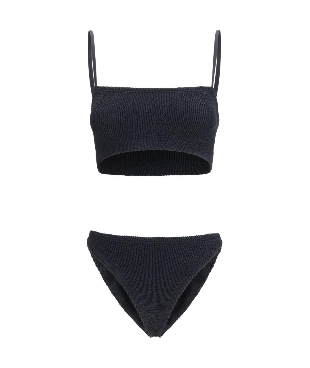 HUNZA G Черный полиамидовый купальник, фото 1