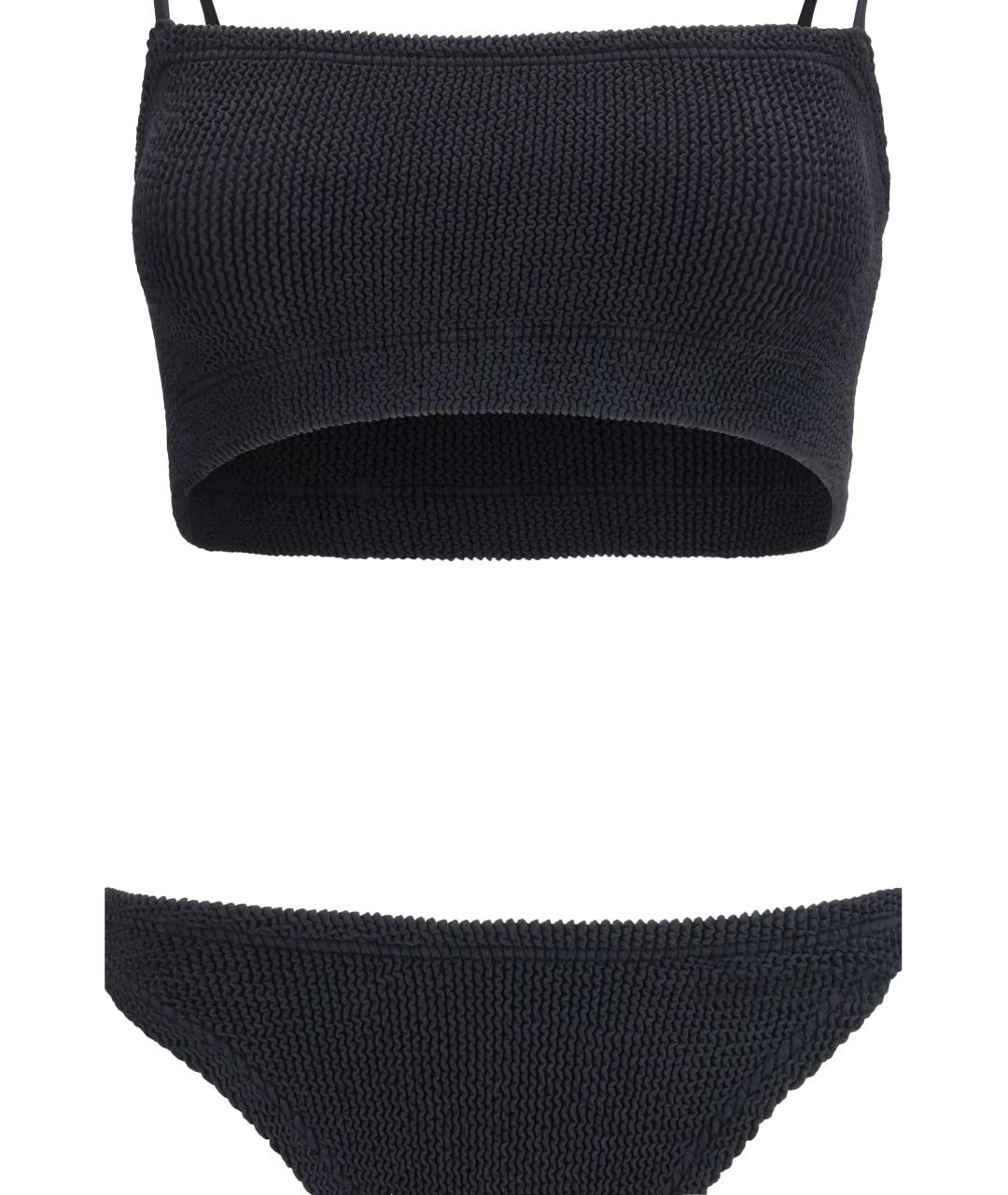 HUNZA G Черный полиамидовый купальник, фото 3