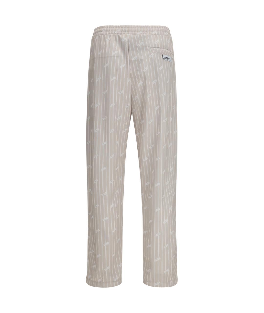 GCDS Бежевые полиэстеровые повседневные брюки, фото 2