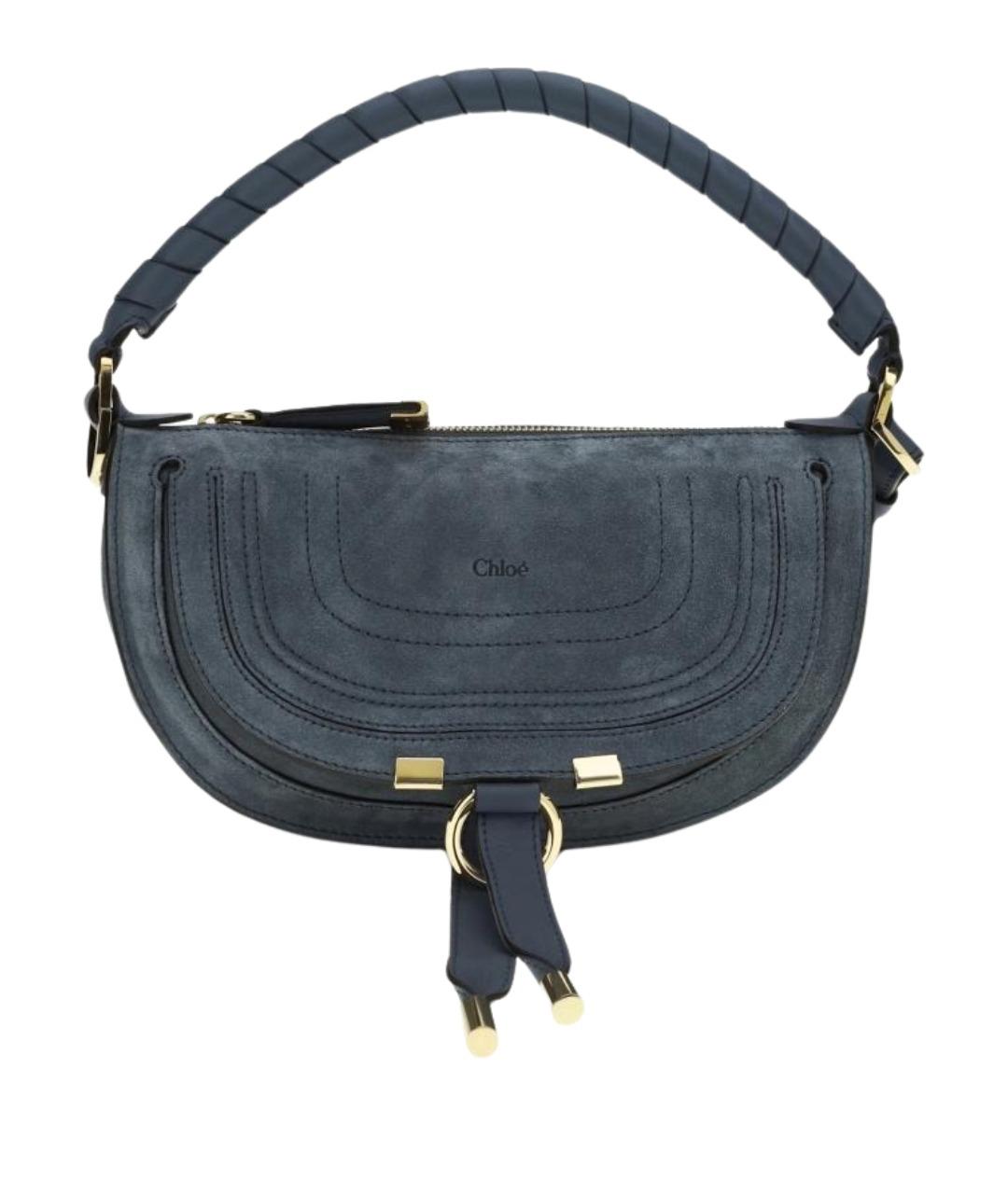 CHLOE Синяя замшевая сумка через плечо, фото 1