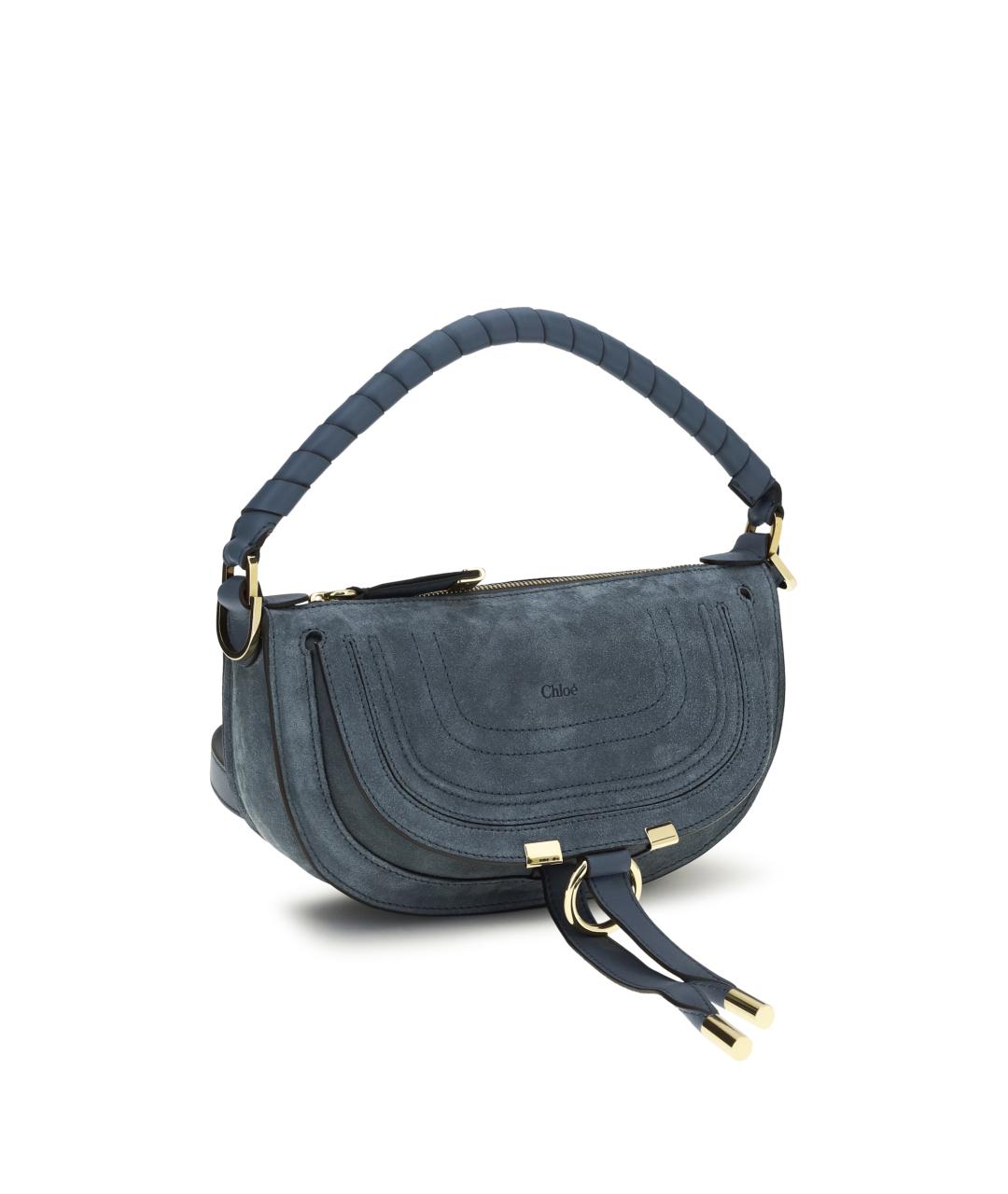 CHLOE Синяя замшевая сумка через плечо, фото 2