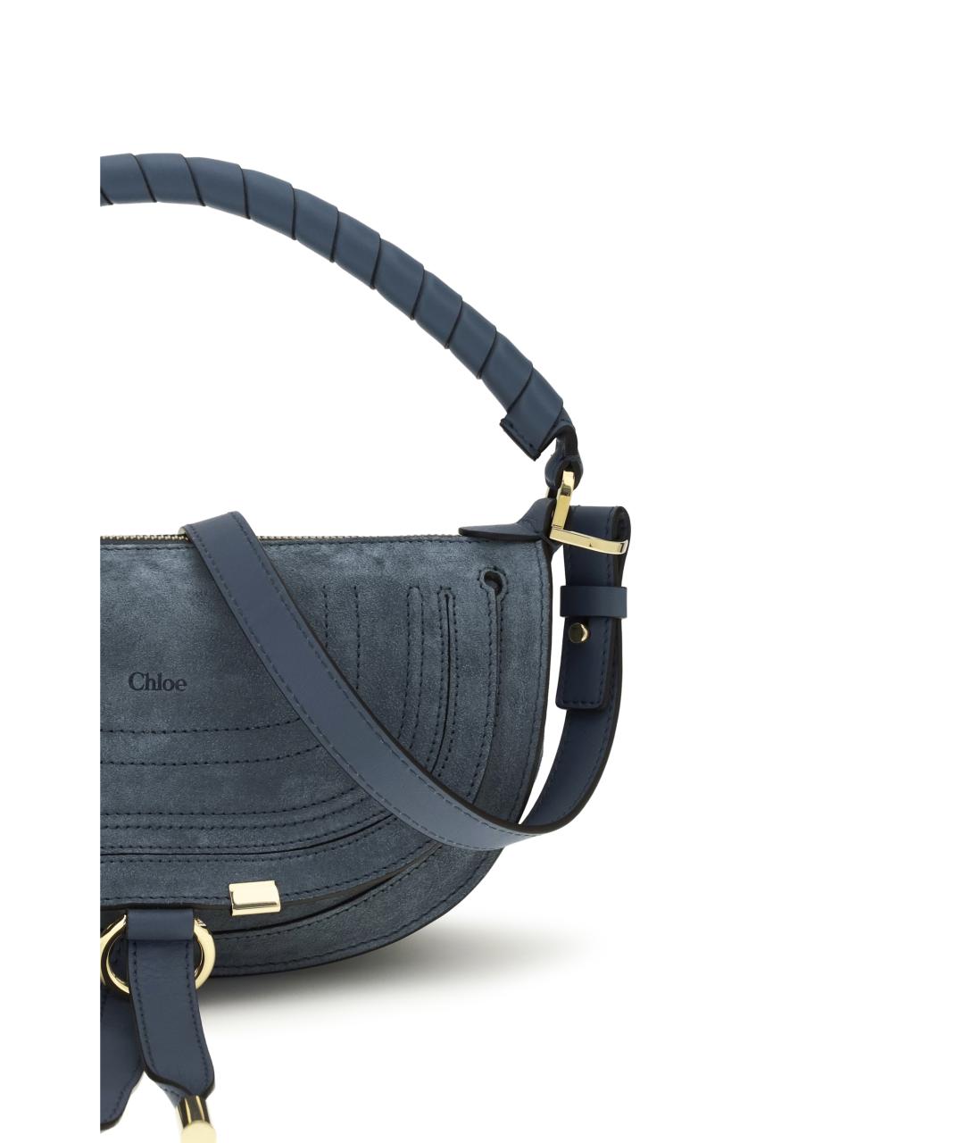 CHLOE Синяя замшевая сумка через плечо, фото 4