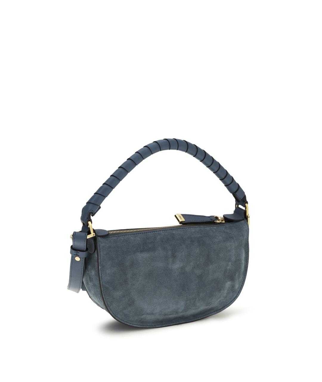 CHLOE Синяя замшевая сумка через плечо, фото 3