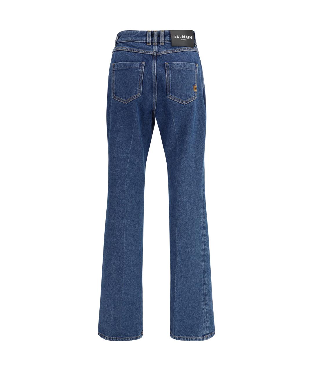 BALMAIN Синие хлопковые прямые джинсы, фото 2