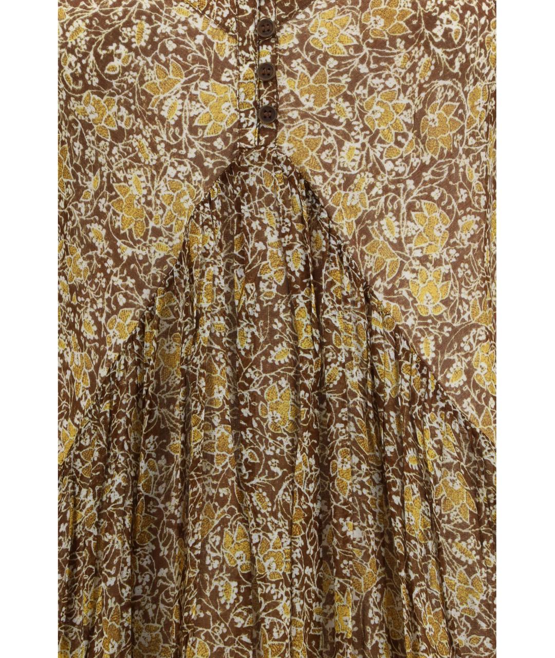 ISABEL MARANT ETOILE Мульти хлопковое повседневное платье, фото 3