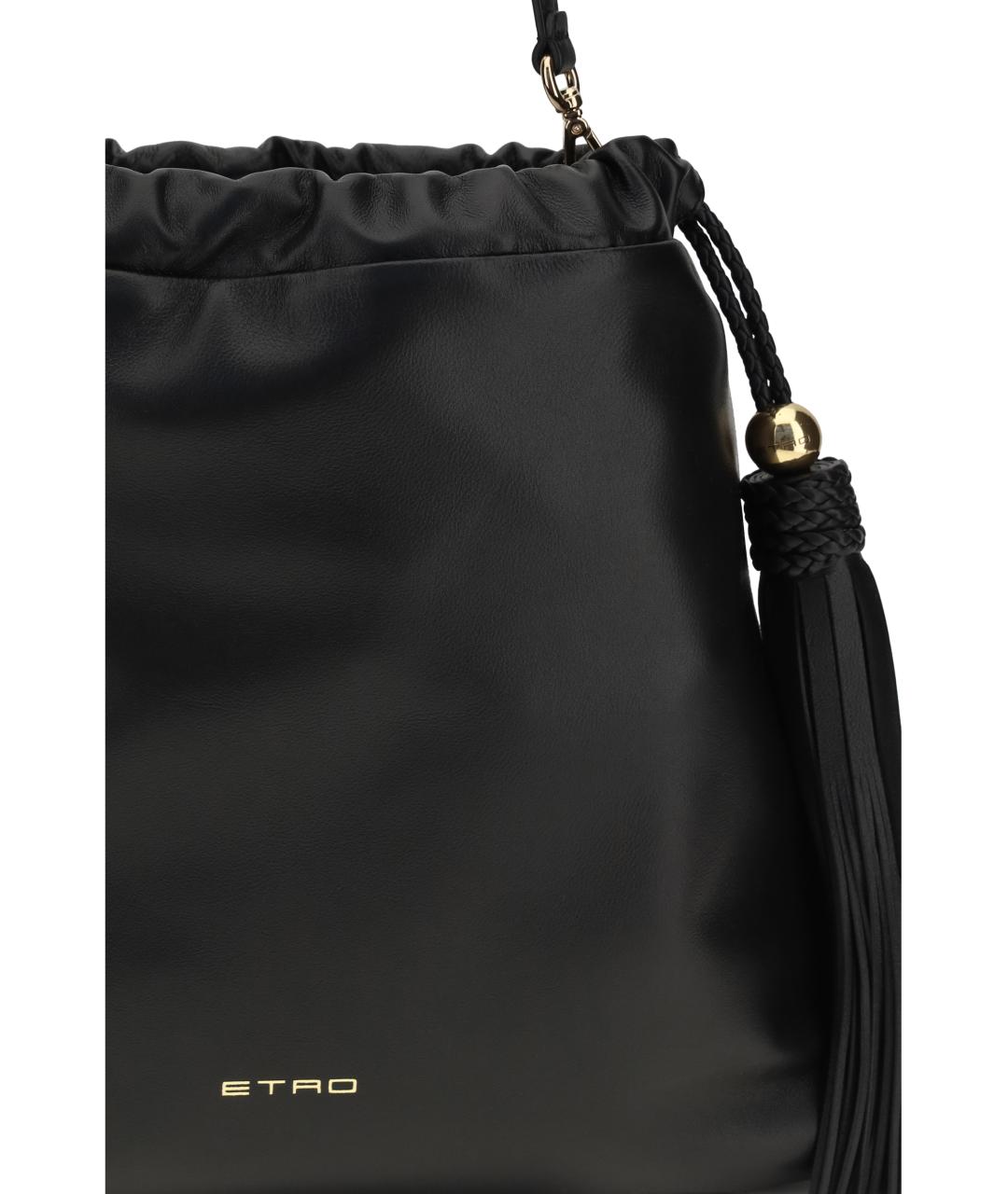 ETRO Черная кожаная сумка через плечо, фото 4