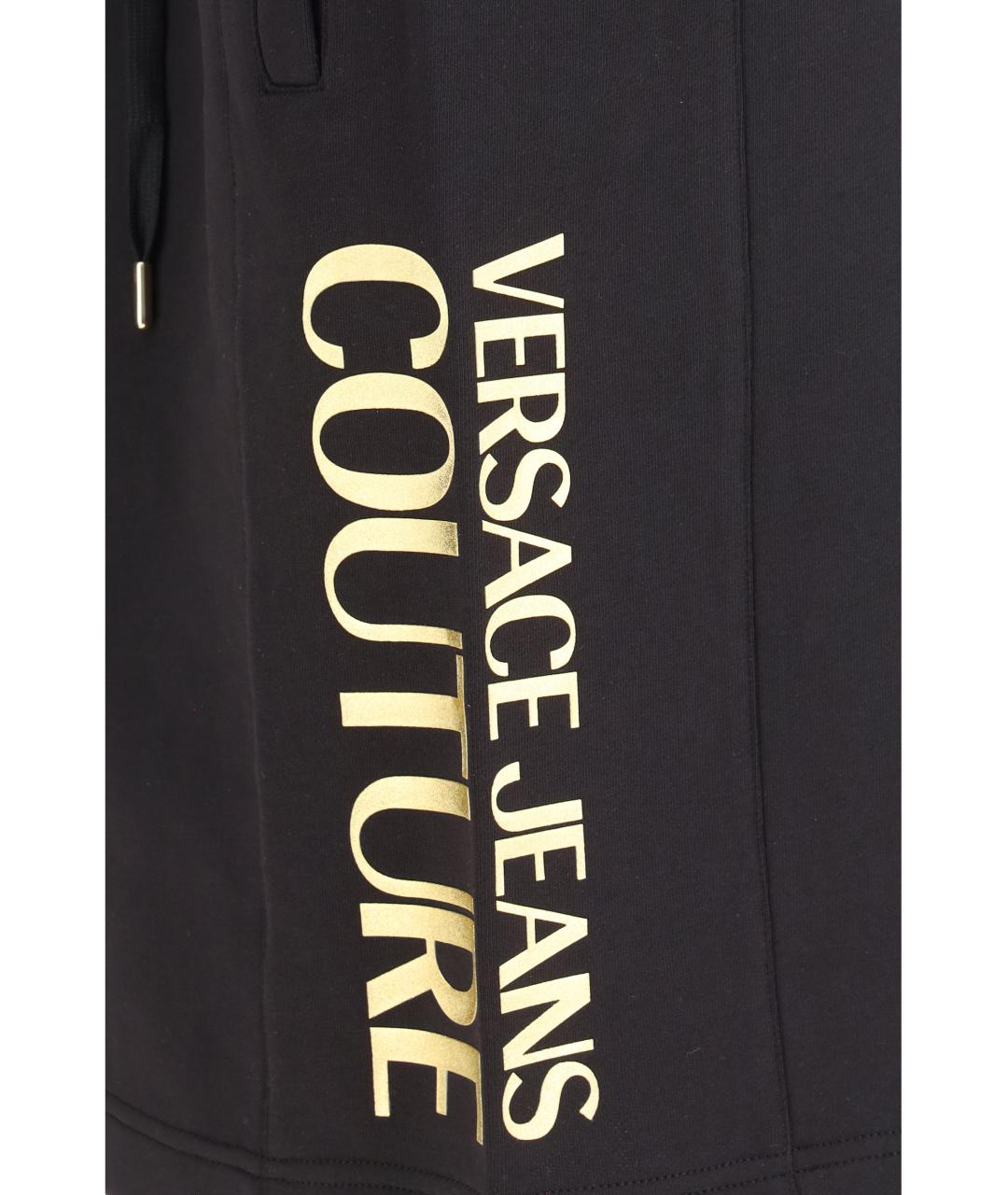 VERSACE JEANS COUTURE Черные хлопковые шорты, фото 3