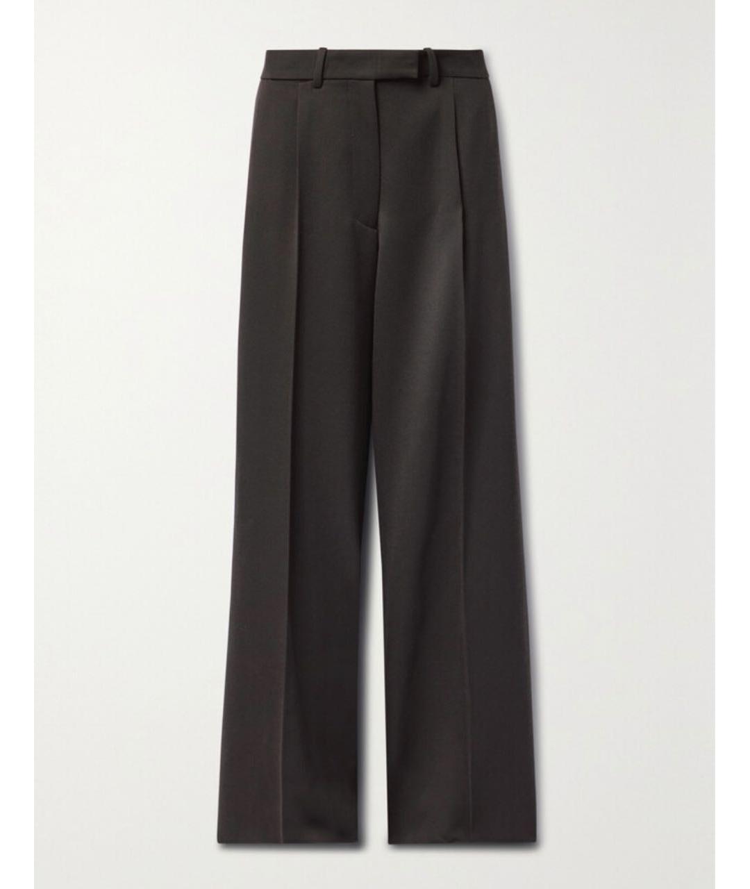 THE ROW Коричневые шерстяные брюки широкие, фото 9