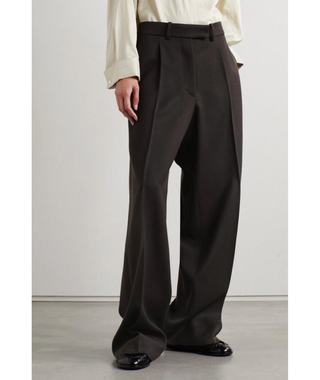 THE ROW Коричневые шерстяные брюки широкие, фото 2