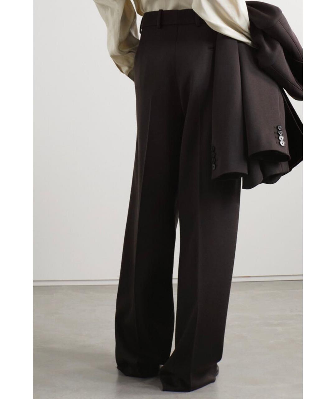 THE ROW Коричневые шерстяные брюки широкие, фото 7