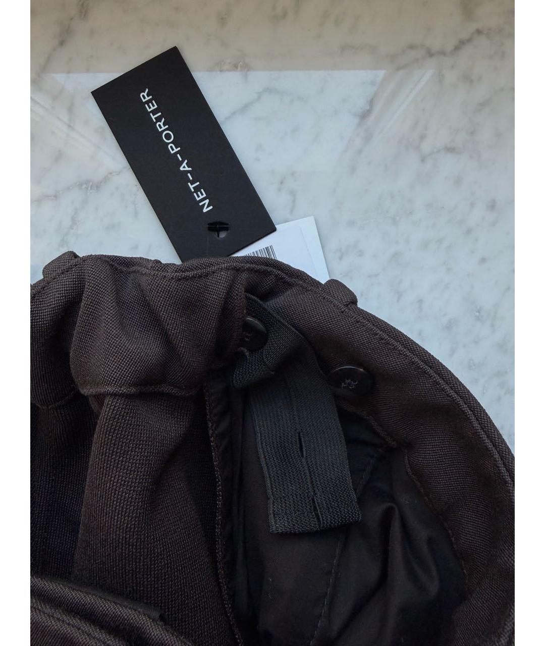 THE ROW Коричневые шерстяные брюки широкие, фото 5