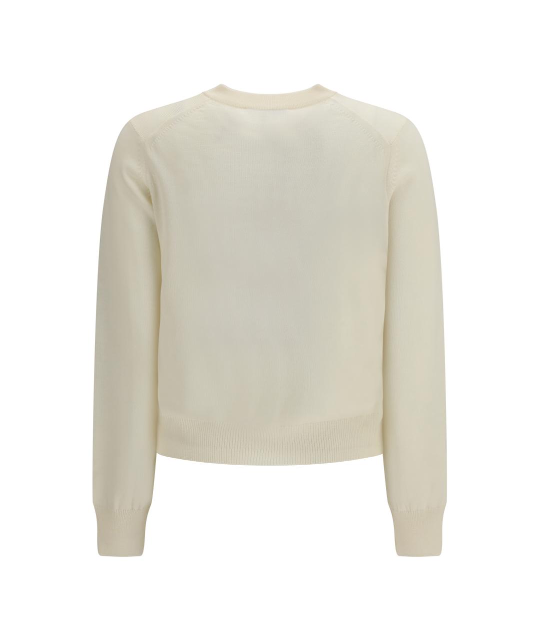 MAISON KITSUNE Бежевый хлопковый кардиган, фото 2