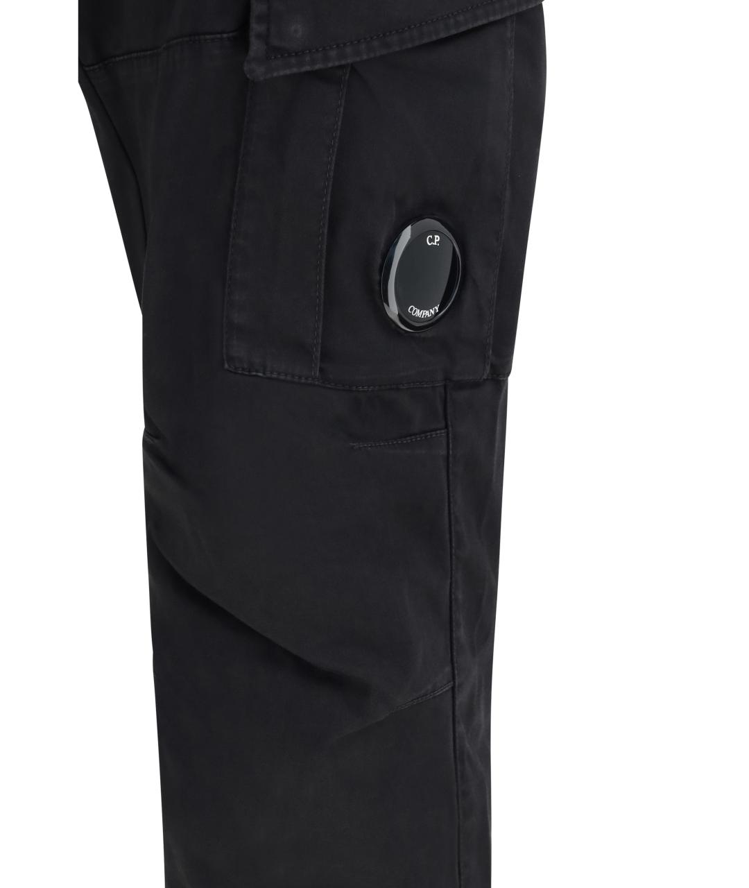 CP COMPANY Черные хлопковые повседневные брюки, фото 3