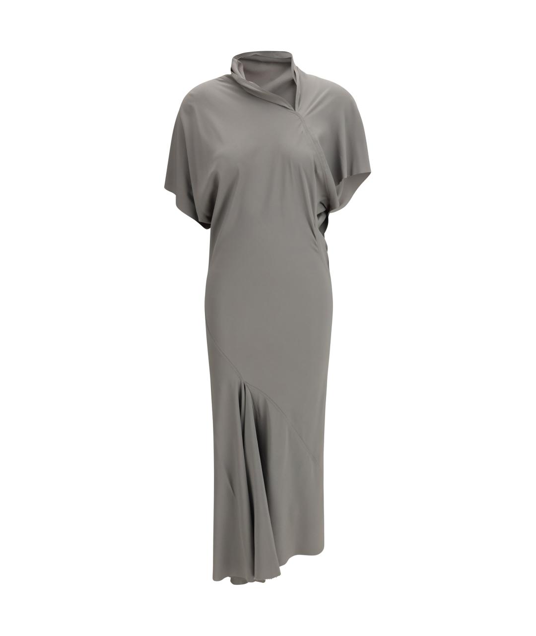 RICK OWENS Серое ацетатное повседневное платье, фото 1