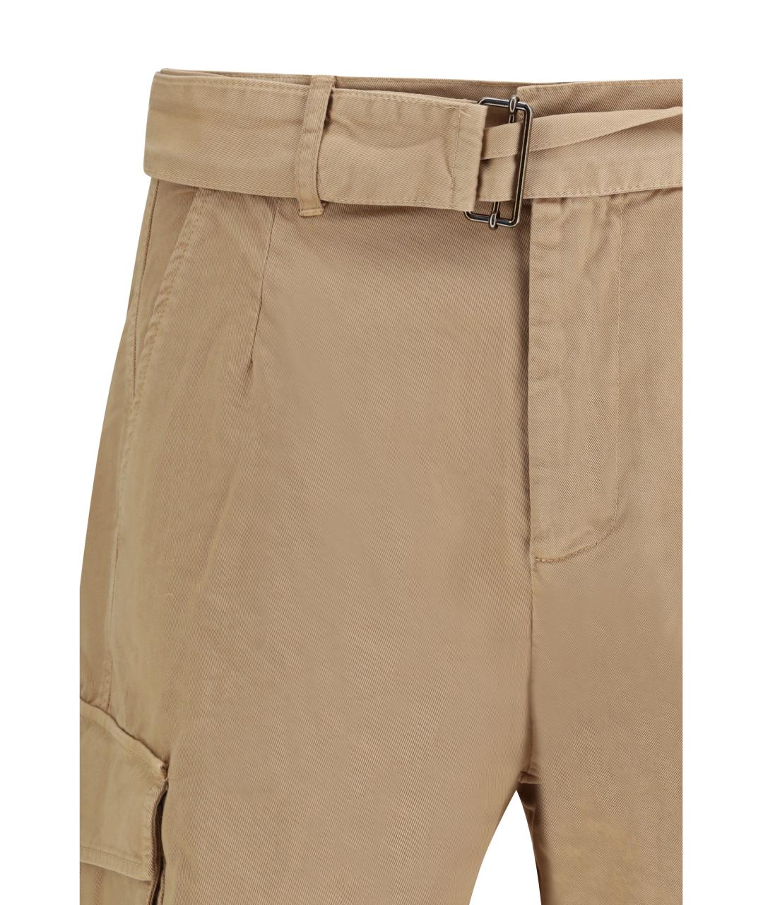 LANEUS Бежевые хлопковые шорты, фото 3