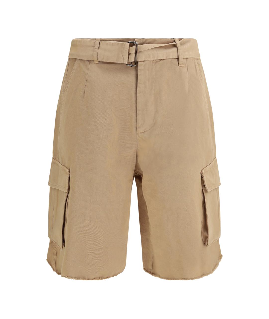 LANEUS Бежевые хлопковые шорты, фото 1