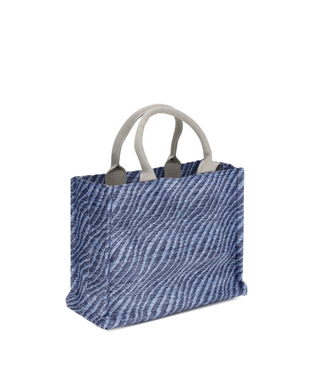 MARNI Голубая тканевая сумка тоут, фото 3