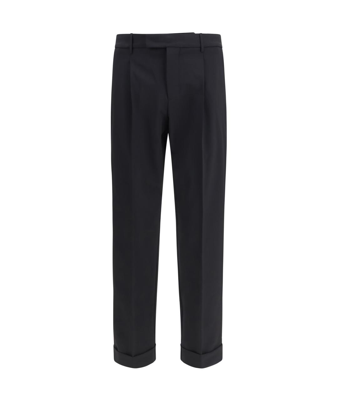 Cruna Черные шерстяные повседневные брюки, фото 1