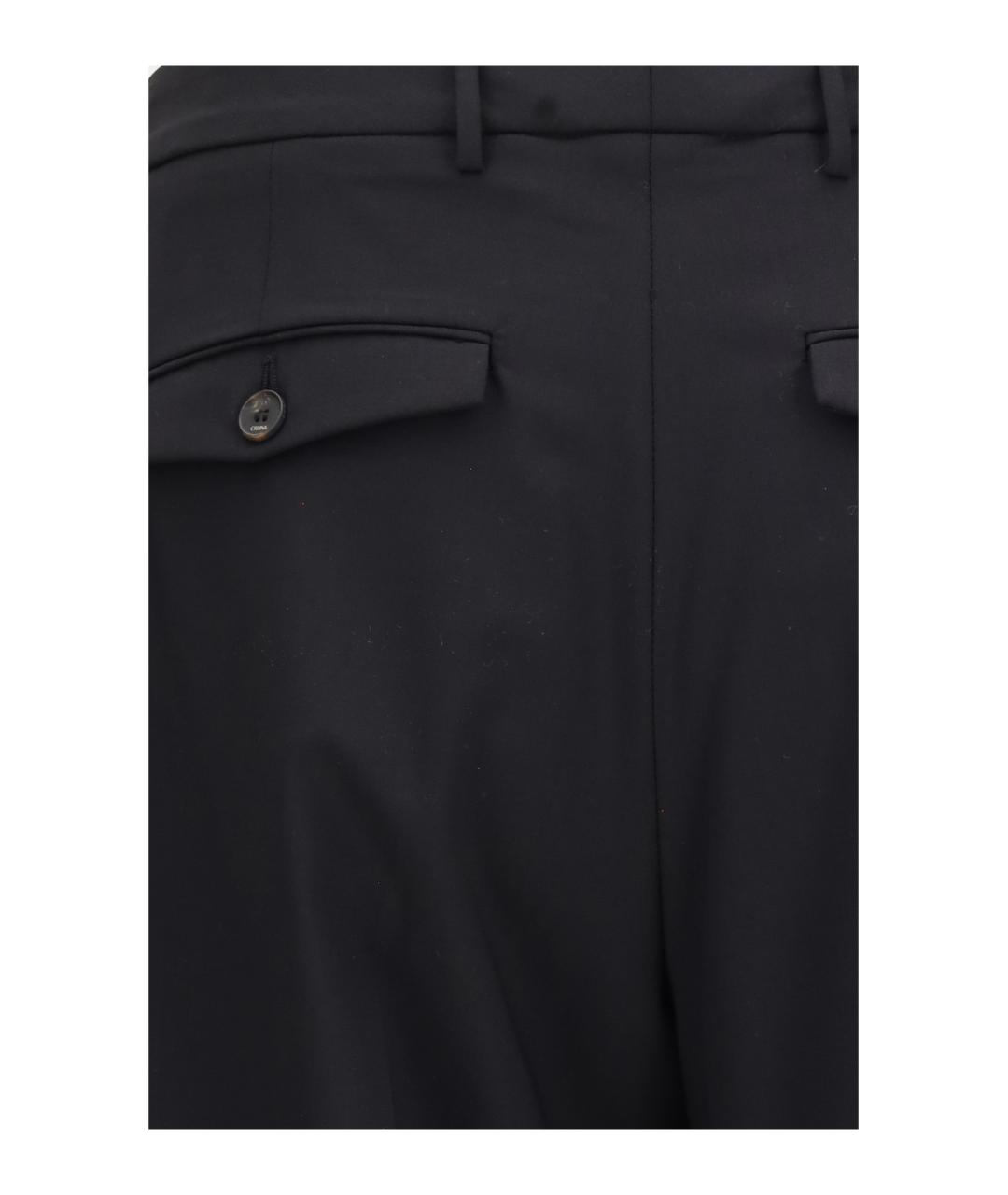 Cruna Черные шерстяные повседневные брюки, фото 3