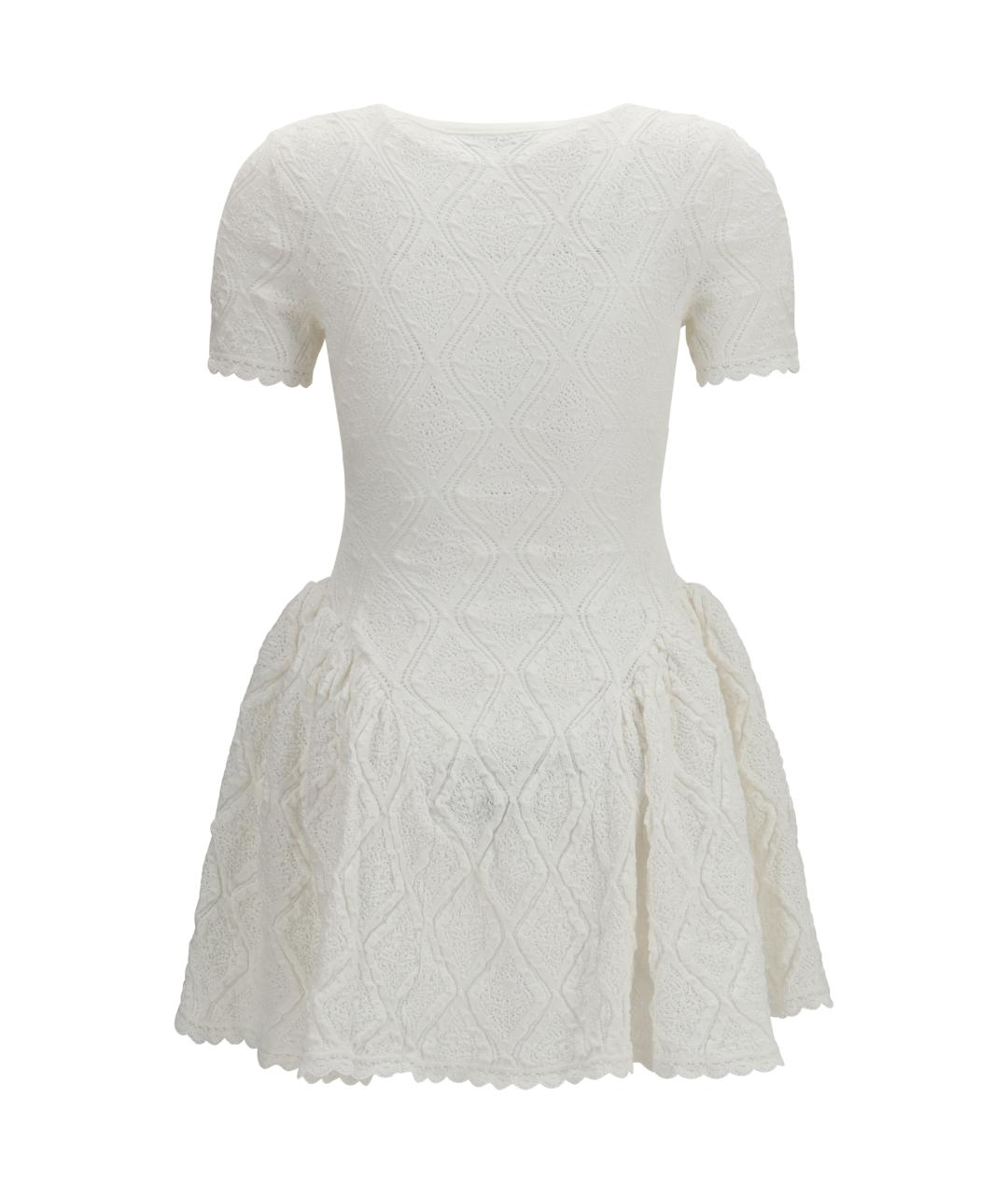 SELF-PORTRAIT Белое хлопковое коктейльное платье, фото 2