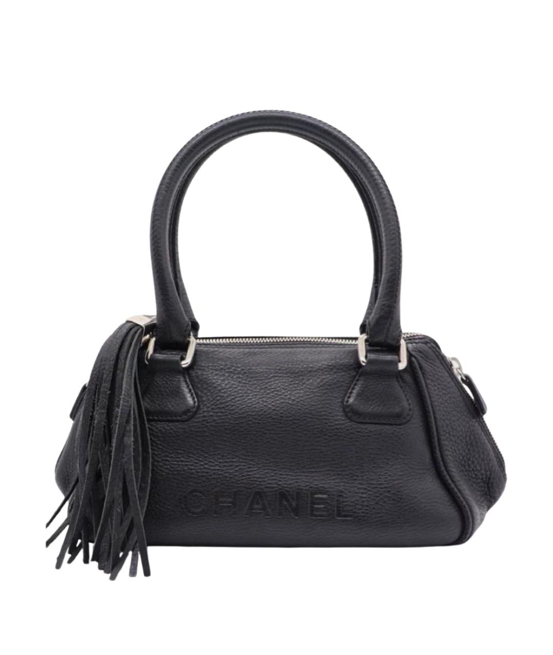 CHANEL Черная кожаная сумка тоут, фото 1