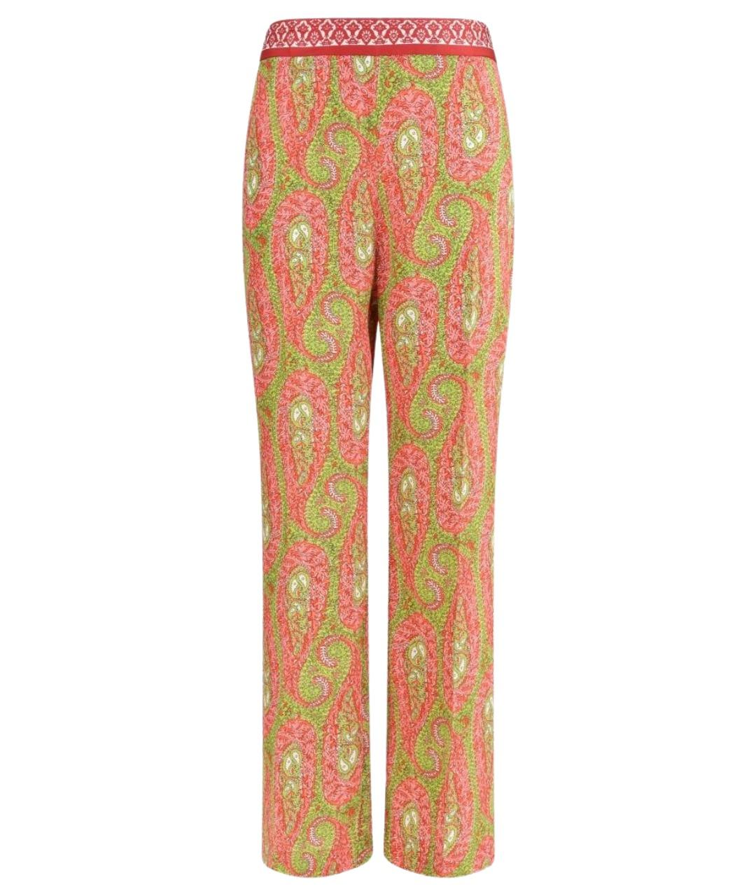 ETRO Мульти полиэстеровые прямые брюки, фото 1