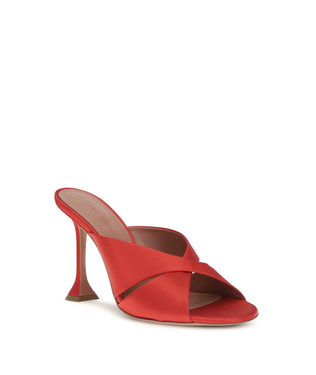 Amina Muaddi Красные мюли, фото 2