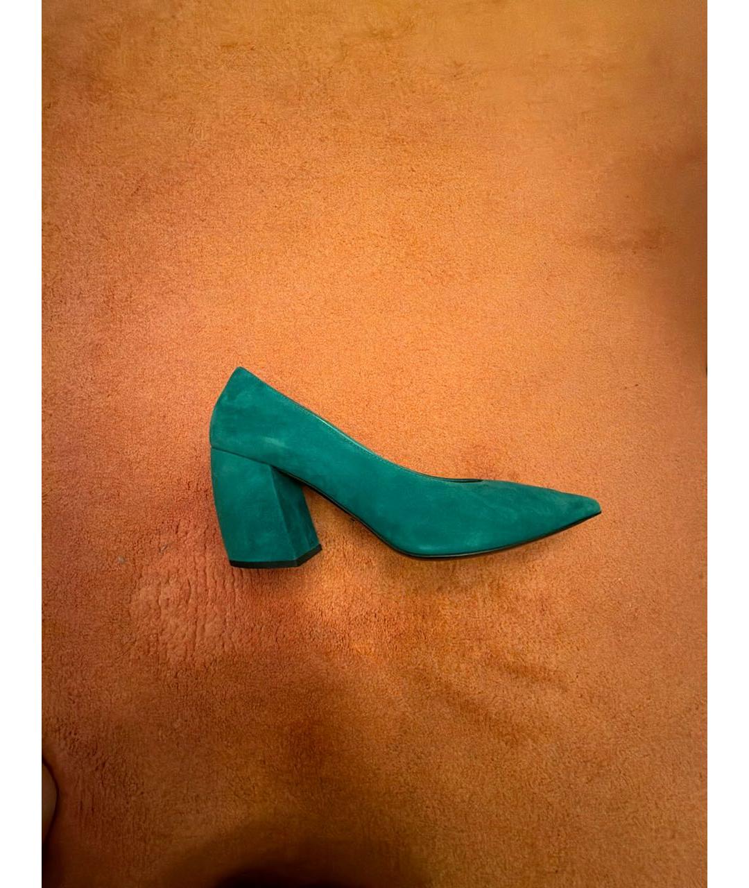 PRADA Зеленые замшевые туфли, фото 6