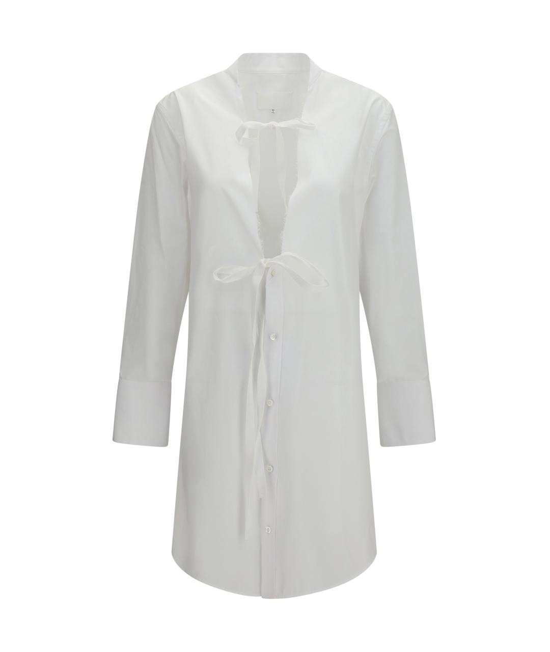 MAISON MARGIELA Белое хлопковое повседневное платье, фото 1